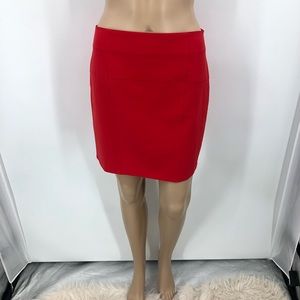 Leith Red Skirt Zip Up Mini Skirt Red Mini Skirt Size Medium